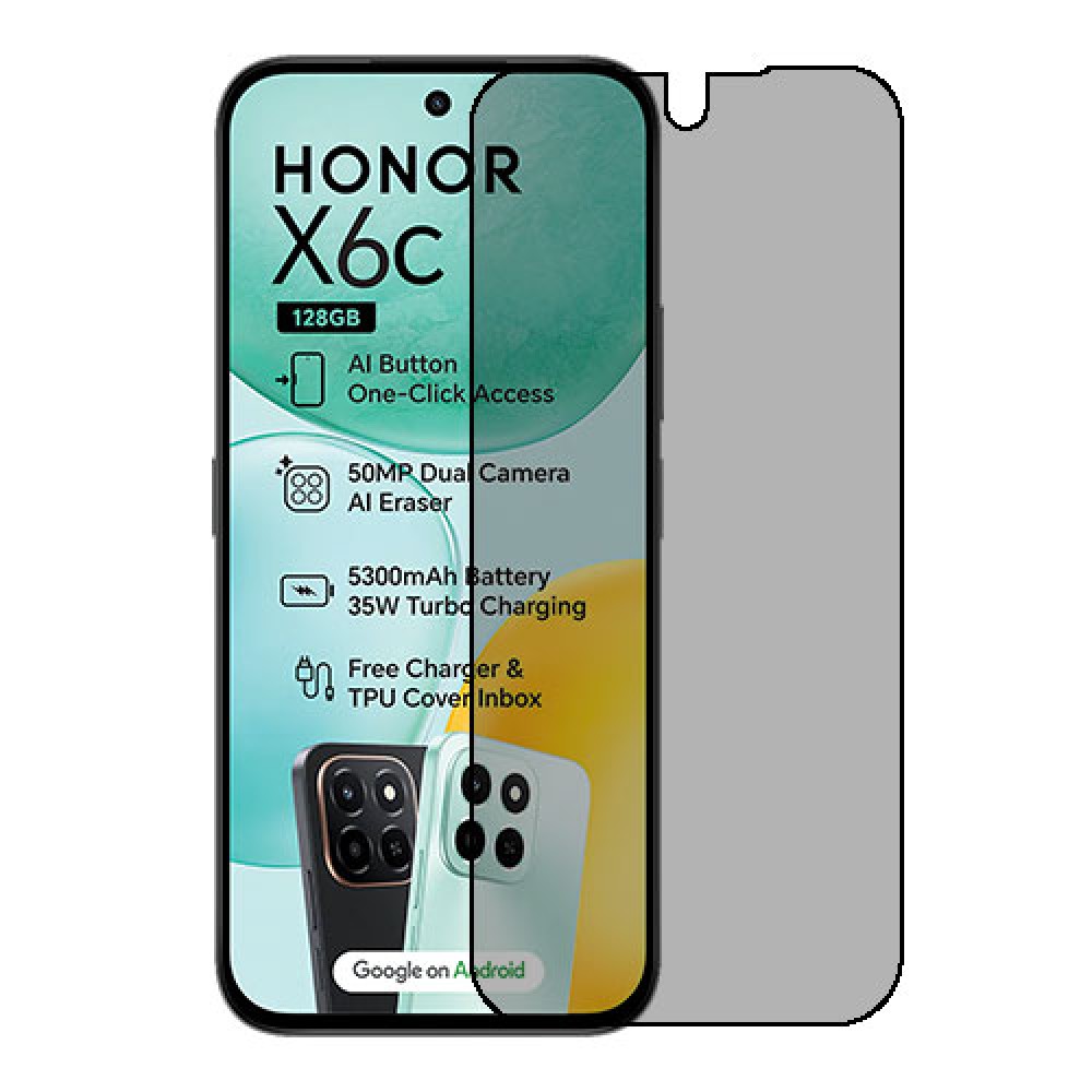 Honor X6c защитный экран из нано стекло Privacy 9H Honor X6c защитный экран из нано стекло Privacy 9H
